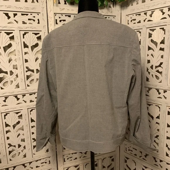EVAN PICONE REALLY NICE GREY STRETCHY LIGHTWEIGHT LONG SLEEVE ZIP UP JACKET - Picture 8 of 9